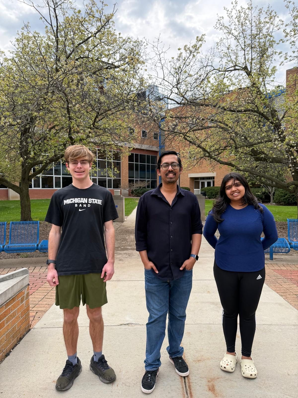 With undergraduate researchers on the MSU campus