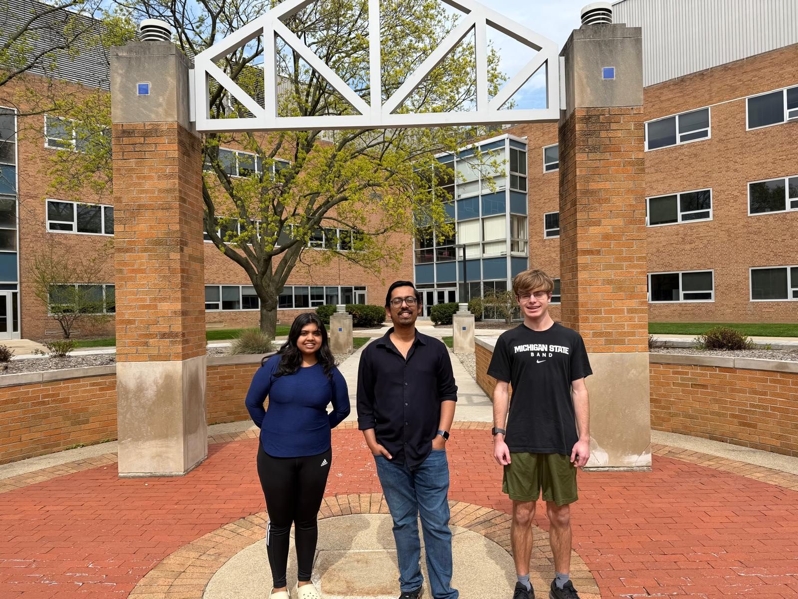 At the MSU College of Engineering courtyard